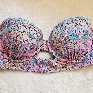 Pastel paisley/boho baconette swim top